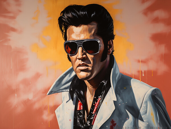 Elvis Has Left The Building Picture Board by Steve Smith