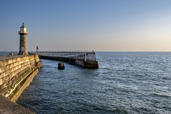 East Pier Whitby Picture Board by Steve Smith