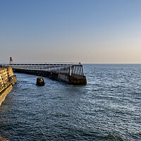 Buy canvas prints of East Pier Whitby by Steve Smith