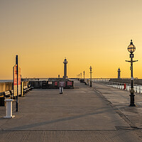 Buy canvas prints of West Pier Whitby Sunrise by Steve Smith