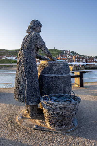 Whitby Herring Girl Picture Board by Steve Smith