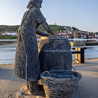 Buy canvas prints of Whitby Herring Girl by Steve Smith