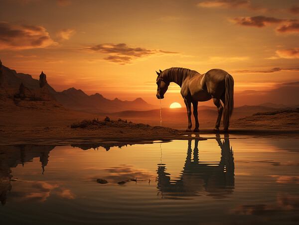 You Can Lead A Horse To Water But You Cant Make It Drink Picture Board by Steve Smith