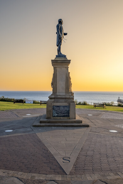 Captain Cook Monument Whitby Picture Board by Steve Smith