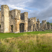 Buy canvas prints of Easby Abbey Richmond North Yorkshire by Steve Smith