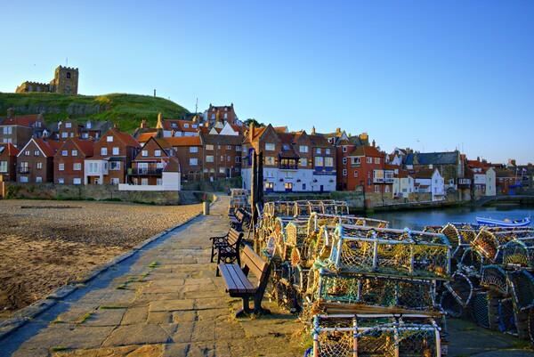 Morning At Whitby Picture Board by Steve Smith