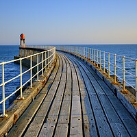 Buy canvas prints of Whitby East Pier by Steve Smith