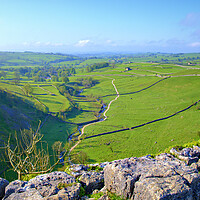 Buy canvas prints of Malham Cove and Beyond by Steve Smith