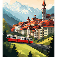 Buy canvas prints of Berne Travel Poster by Steve Smith