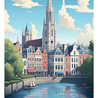 Buy canvas prints of Brussels Travel Poster by Steve Smith