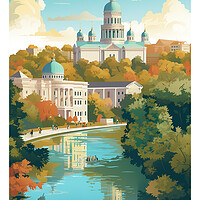 Buy canvas prints of Chisinau Travel Poster by Steve Smith