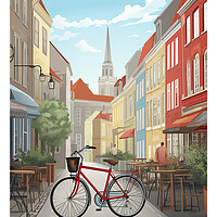 Buy canvas prints of Copenhagen Travel Poster by Steve Smith