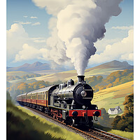 Buy canvas prints of North York Moors Railway Travel Poster by Steve Smith