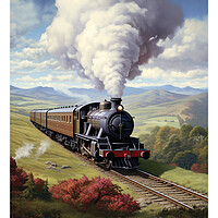 Buy canvas prints of North York Moors Railway Travel Poster by Steve Smith