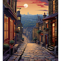 Buy canvas prints of Haworth Travel Poster by Steve Smith