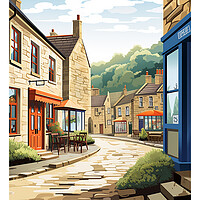 Buy canvas prints of Grassington Travel Poster by Steve Smith