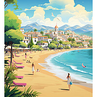 Buy canvas prints of Marbella Travel Poster by Steve Smith