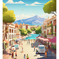 Buy canvas prints of Marbella Travel Poster by Steve Smith