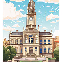 Buy canvas prints of Barnsley Travel Poster by Steve Smith