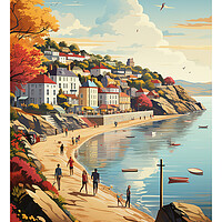 Buy canvas prints of Lyme Regis Travel Poster by Steve Smith