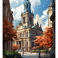 Buy canvas prints of Leeds Travel Poster by Steve Smith