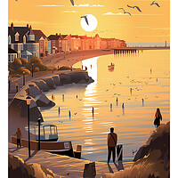 Buy canvas prints of Herne Bay Travel Poster by Steve Smith