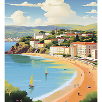 Buy canvas prints of Torquay Travel Poster by Steve Smith