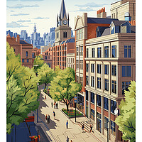 Buy canvas prints of Sheffield Travel Poster by Steve Smith