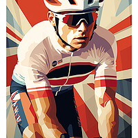 Buy canvas prints of Chris Hoy Poster by Steve Smith