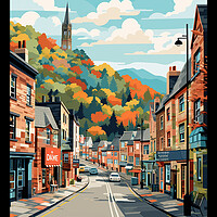 Buy canvas prints of Hebden Bridge Travel Poster by Steve Smith