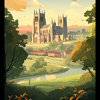 Buy canvas prints of Doncaster Travel Poster by Steve Smith