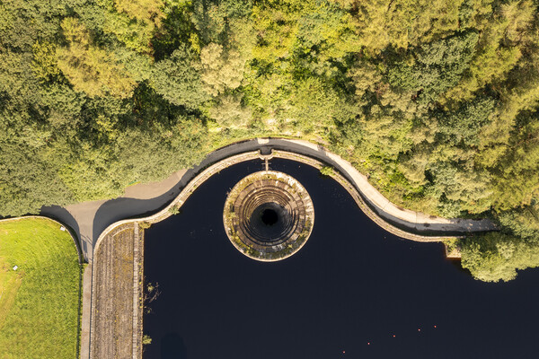 Ladybower Plughole Picture Board by Steve Smith