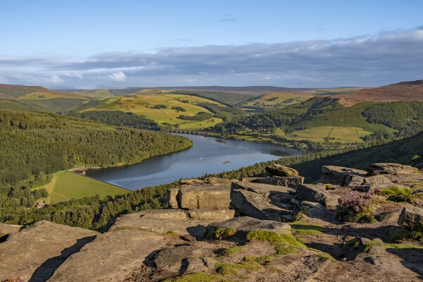 Ladybower From Bamford Edge Picture Board by Steve Smith