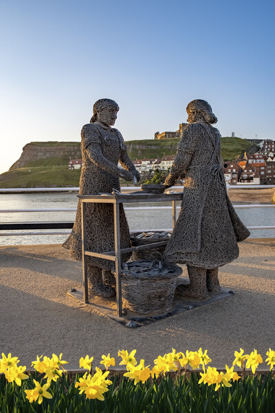 Whitby Herring Girls Picture Board by Steve Smith