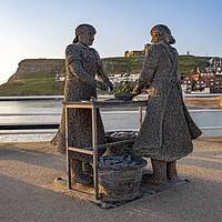 Buy canvas prints of Whitby Herring Girls by Steve Smith