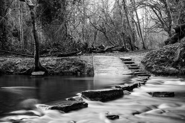 Rivelin Valley Stepping Stones Picture Board by Steve Smith