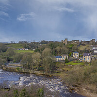 Buy canvas prints of River Swale And Richmond Castle by Steve Smith