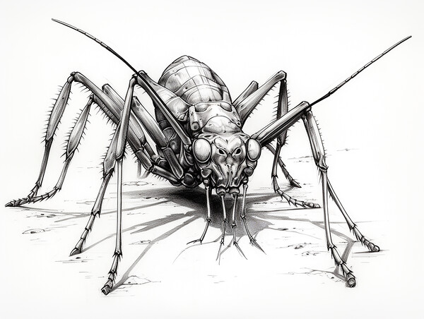 Assassin Bug Drawing Picture Board by Steve Smith