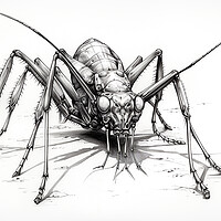 Buy canvas prints of Assassin Bug Drawing by Steve Smith