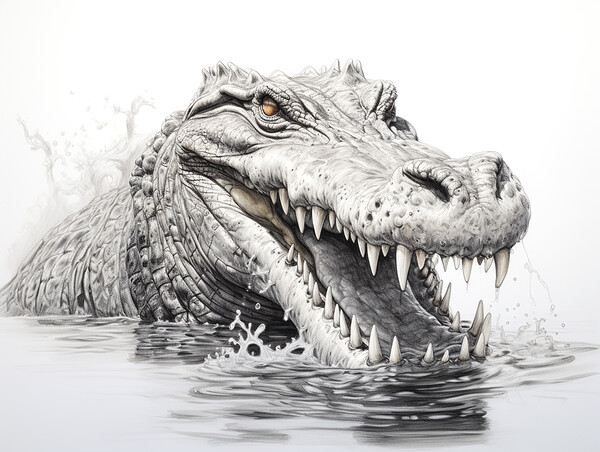 Saltwater Crocodile Drawing Picture Board by Steve Smith