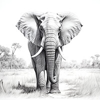 Buy canvas prints of Bull Elephant Drawing by Steve Smith