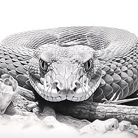 Buy canvas prints of Saw Scaled Viper Drawing by Steve Smith