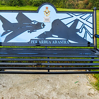Buy canvas prints of Per Ardua Ad Astra Memorial Bench by Steve Smith