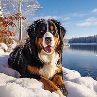 Buy canvas prints of Bernese Mountain Dog by Steve Smith