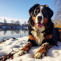 Buy canvas prints of Bernese Mountain Dog by Steve Smith