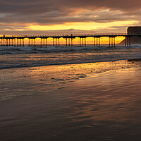 Buy canvas prints of Saltburn by the Sea Sunrise by Steve Smith