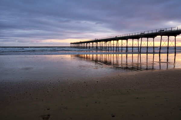 Saltburn by the Sea Sunrise Picture Board by Steve Smith