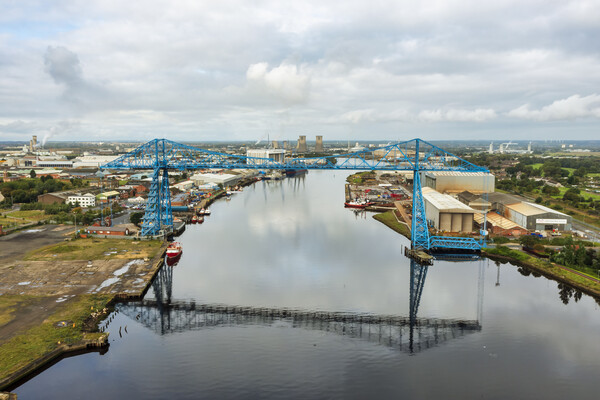 Transporter Bridge Middlesbrough Picture Board by Steve Smith