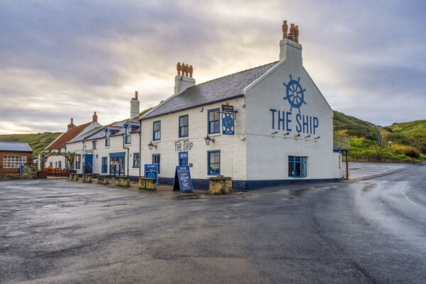 The Ship Inn Saltburn Picture Board by Steve Smith
