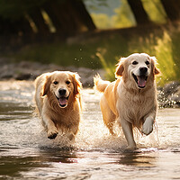 Buy canvas prints of Golden Retrievers by Steve Smith